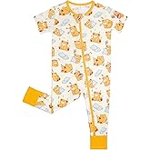 GUISBY Baby Footless Romper, Short Sleeve Zipper Pajamas for Baby Boys & Baby Girls Newborn-2T