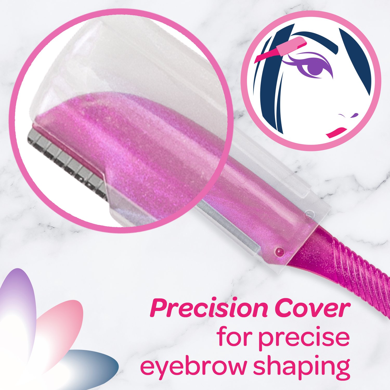 Schick Silk TouchUp Multipurpose Exfoliating Dermaplaning Tool, Eyebrow Razor, and Facial Razor