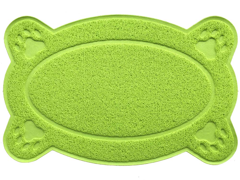 DM Cat Litter Box Debris Catcher Mat,Kitty Scatter Control Rug,40x26 cm,5 Colours Available (Lime)