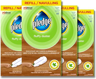 Pledge Duster Refills Pack of 4x5 - Dust, Dirt andLint Removal