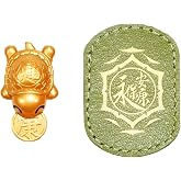 THE ORIGINAL STORY LEATHER Golden Turtle Keepsake - Handcrafted Feng Shui Talisman with Leather Sleeve - Chinese Lucky Charm 2026 Edition