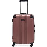 Kenneth Cole REACTION Out of Bounds Lightweight Hardshell 4-Wheel Spinner Luggage, Rose Gold, 24-Inch Checked