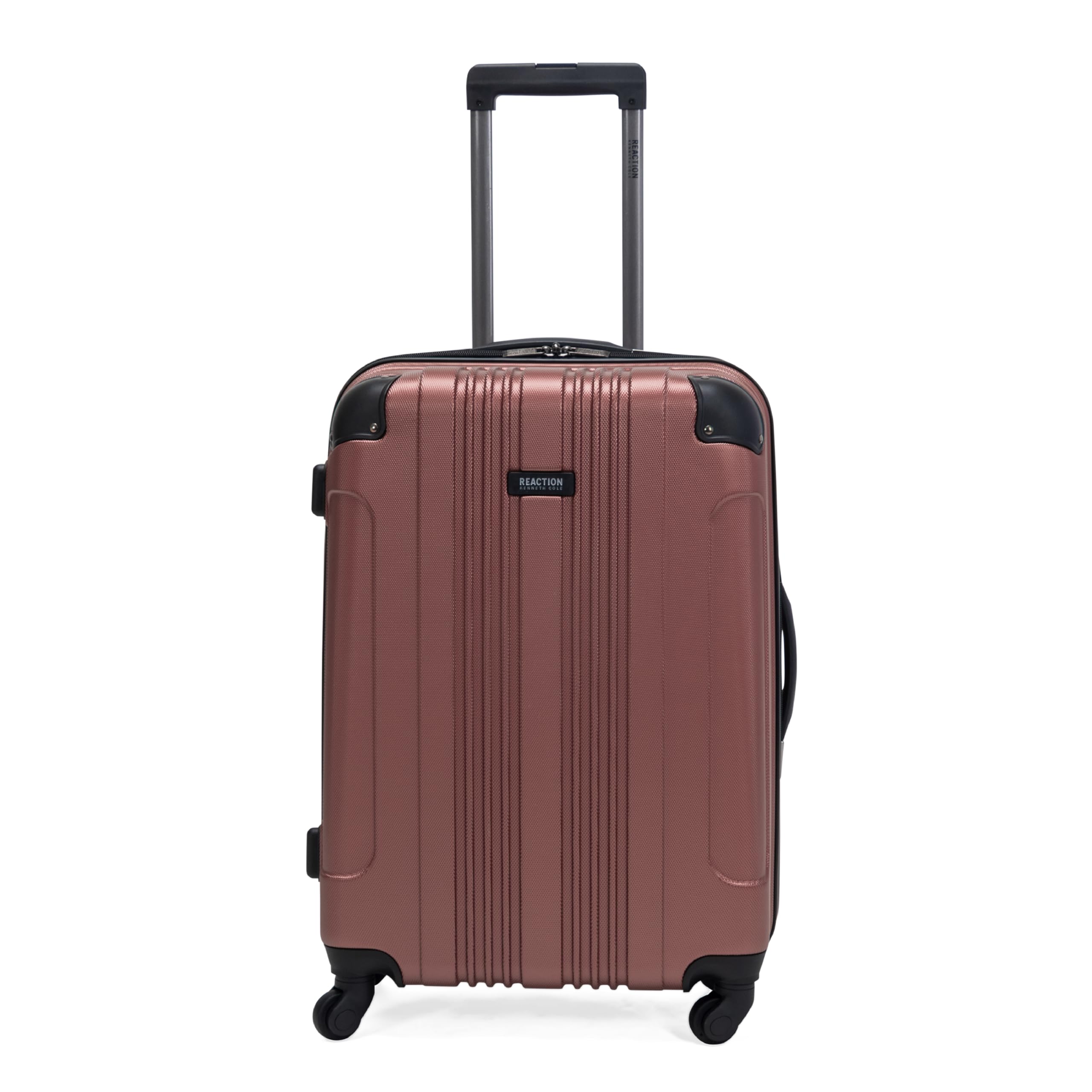 Photo 1 of **SMALL**Kenneth Cole REACTION Out of Bounds Lightweight Hardshell 4-Wheel Spinner Luggage, Rose Gold, 21-Inch Checked