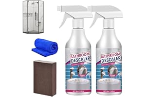KXC Bathroom Descaler Cleaner, Powerful Descaling Cleaner，Stubborn Stains Cleaner, All-Purpose Bathroom Descaler Foam Spray Agent for Bathroom Toilet Bath Shower Glass Sink Tub Bathtub Cleaner (2pc)