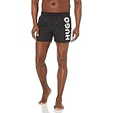 Hugo Mens Vertical Logo Swim Trunks