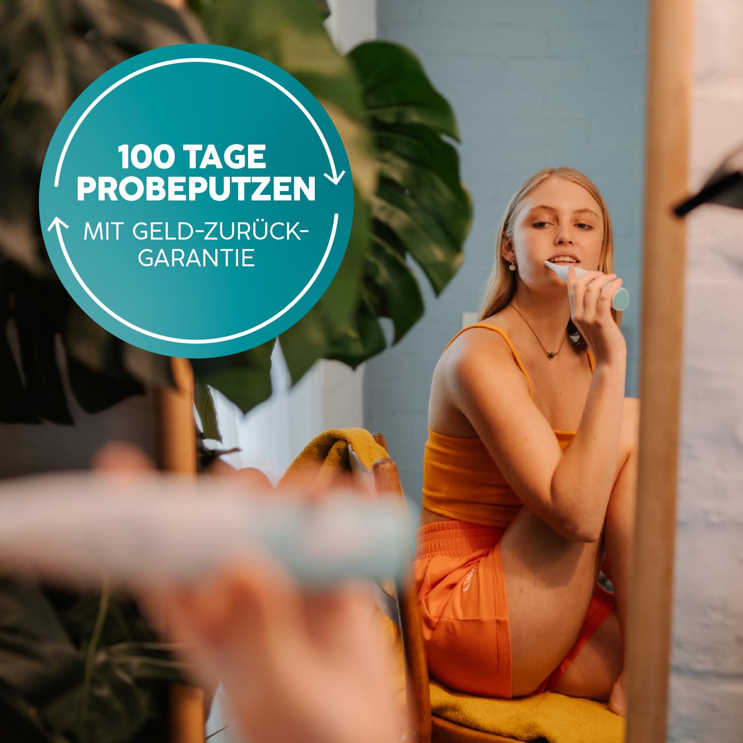 happybrush® Schallzahnbürste Eco Vibe 3 – TESTSIEGER – 100 Tage testen - Elektrische Zahnbürste mit 8 Wochen Akku – Ultraschall Zahnbürsten – 2 Jahre Garantie - Inkl. Aufsteckbürsten - Black/Mint 6