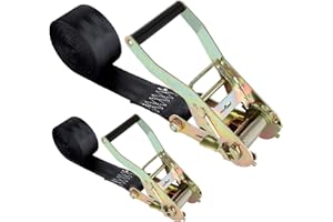 LISHINE 2 Pack 2 Inch Endless Ratchet Strap Heavy Duty 20ft Tie Down Straps Ratchet, 8000 LBS Break Strength, Cargo Ratchet Straps for Motorcycles, Truck, Trailers, Kayaks, Car Roof