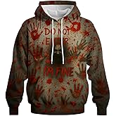 LAOLIUSN Novelty Long Sleeve Hoodie Funny Fashion Bloody Sweatshirts
