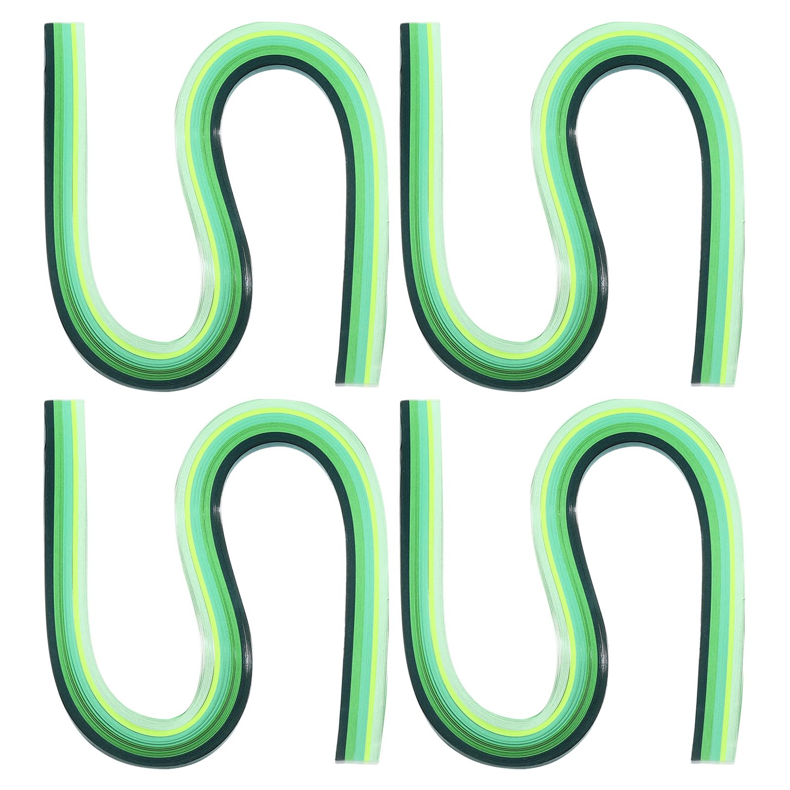 PATIKIL 540 x 3mm Rainbow Quilling Strips Paper,480 Pcs Origami Paper Quilling Strip for Art DIY Hand Craft Christmas, Gradient Green