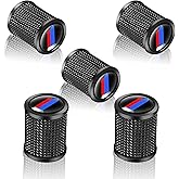 Erivis 5 PCS Tire Valve Stem Caps for BMW M3 M5 M 3 5 7 2 8 4 X3 X5 X1 X4 X7 X6 Series Accessories, Alloy Anti-Corrosion Auto Air Wheel Cap