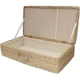 Geflochtener Korb Aus Weidenholz Unter-Bett Aufbewahrungskorb - Mit
