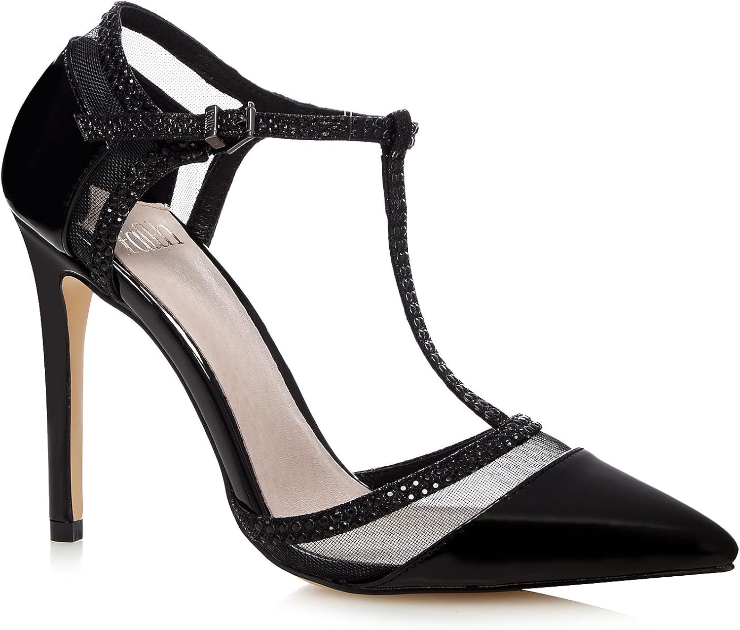 faith black court shoes