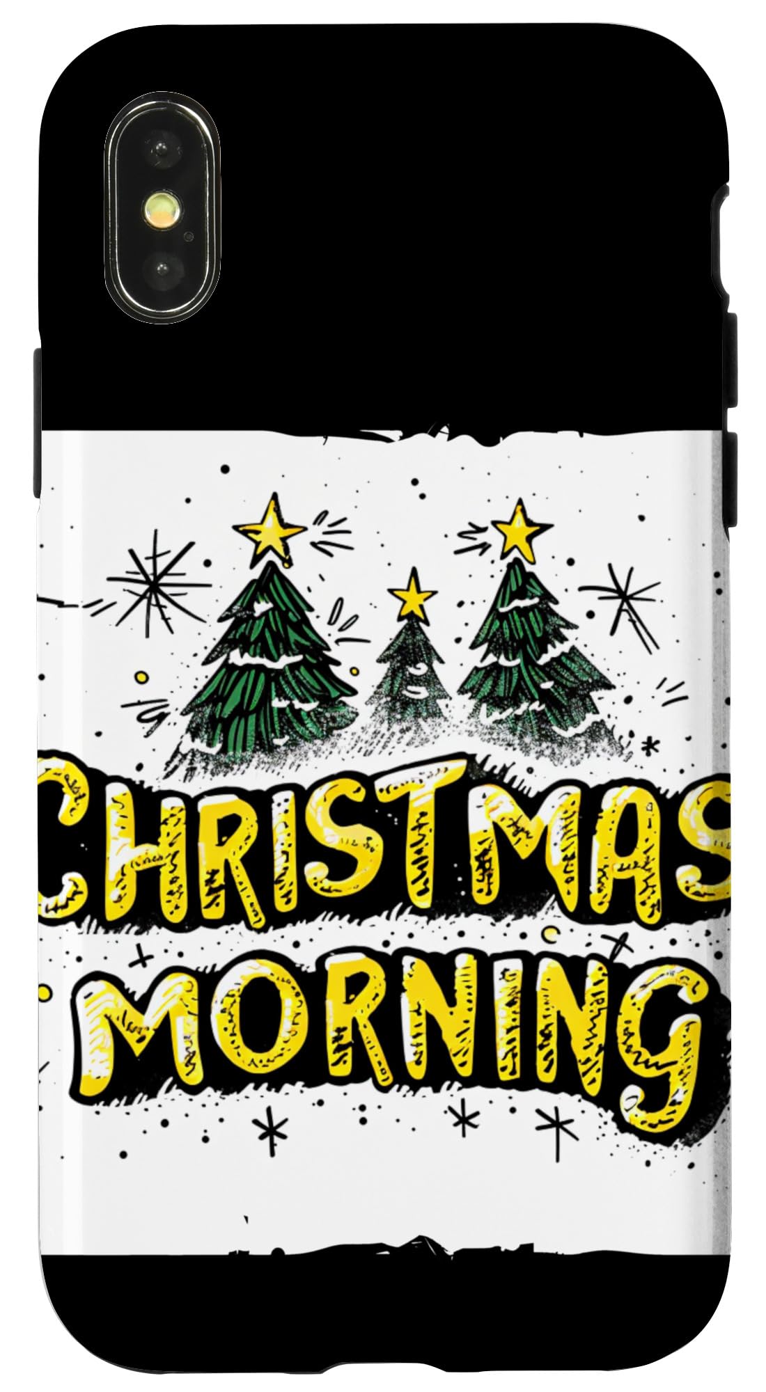 iPhone X/XS Vibrant Christmas Morning Saying for funny Festive Season Case