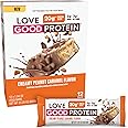 Love Good Fats High Protein Bars - Peanut Caramel Protein Bar - 12 Pack