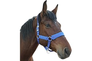 JRANTER Fleece Horse Halter Adjustable Chin and Throat Snap with Snap