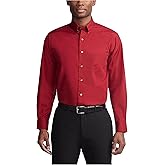 Van Heusen Mens Dress Shirts Regular Fit Silky Poplin Solid