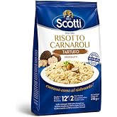 Riso Scotti - Truffle Seasoned Risotto, Carnaroli Rice, 7.4 oz (210 g) | Ready Meal, Easy to Cook, Carnaroli Rice for Risotto with Truffle, Italian Seasoned Risotto, Gluten Free, Product of Italy