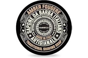 The Goodfellas' Smile, AMBER FOUGERE (Lavender & Sandalwood), Luxury Italian Shaving Soap, Formulated for Use with A Shaving Brush, Made in Italy