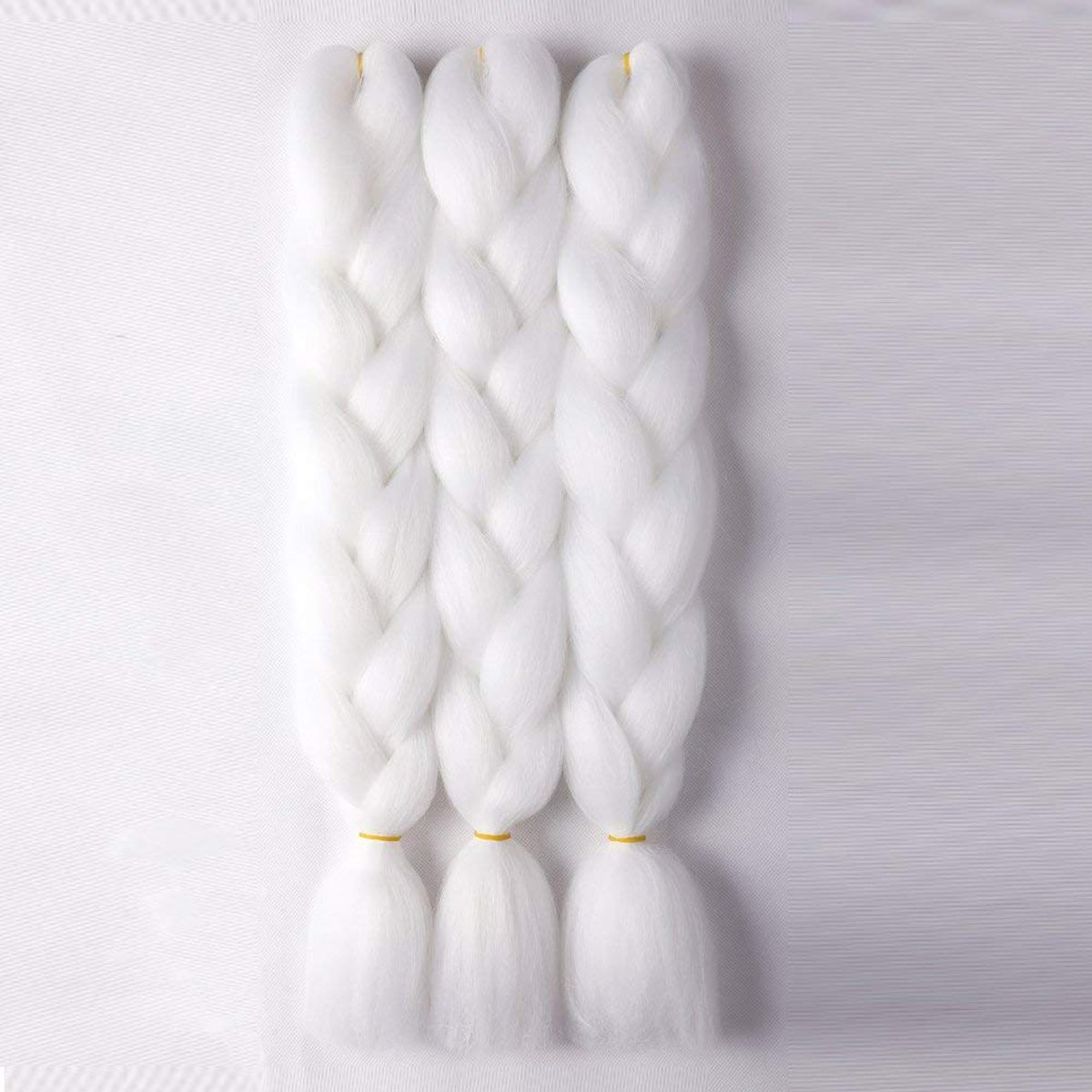 Ccmargue 3pcs White Jumbo Braiding Hair 3pcs White Kanekalon