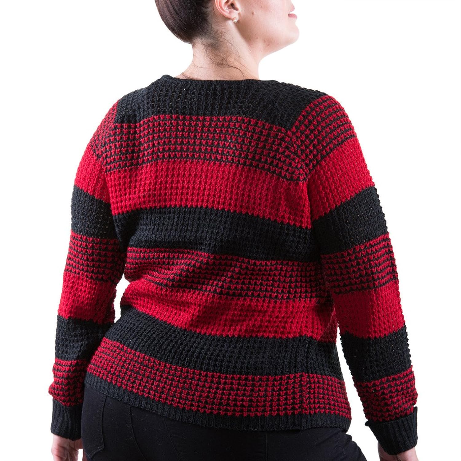 Pierced Round Neck Long Sleeve Sweater Pierced Round Neck Long Sleeve Sweater