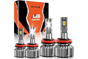 TXBILMOO Compatible For 2007-2018 Nissan Altima High&Low Beam 44000LM 600% Brightness 6500K White with Cooling Fan, Plug and Play, IP68 Pack of 4