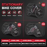 Zettum Bike Cover for 2 Bikes 600D PU Waterproof Outdoor Storage view 4