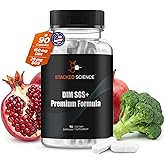 Stacked Science DIM SGS+ Supplement for Women/Men Hormone Balance & Detox Support - Plant-Based Estrogen Blocker for Men - DIM Supplement with Sulforaphane Glucosinolate & Pomegranate - 90 Day Supply