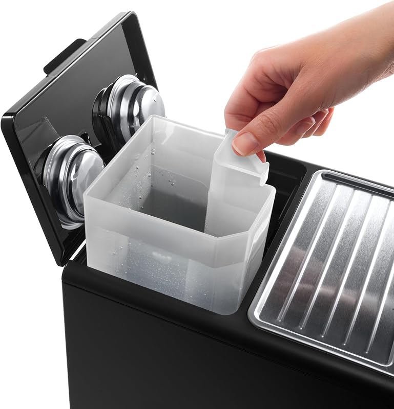 De'lonchi - café da bomba tradicional para espresso e cappuccino, para café e monodysis moídos, 2 xícaras simultaneamente, tanque de água de 1,1l, 1100 w, ecp 33.21, preto e prata — foto 5 de 6