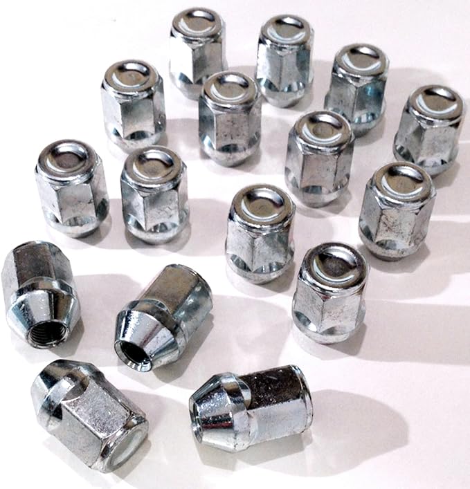 Alloy wheel nuts, Zinc plated M12x1.25 (M12 x 1.25) Taper seat, 19mm