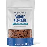 Amazon Grocery, Whole Almonds, Roasted &amp; Lightly Salted, 16 Oz (Previously Happy Belly, Packaging May Vary)