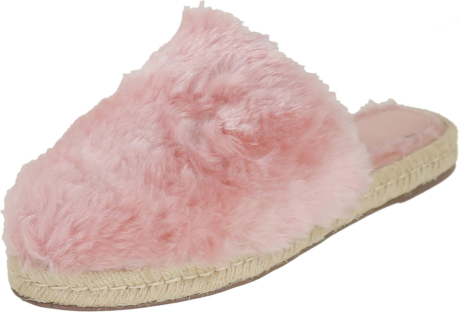 fluffy closed toe slippers