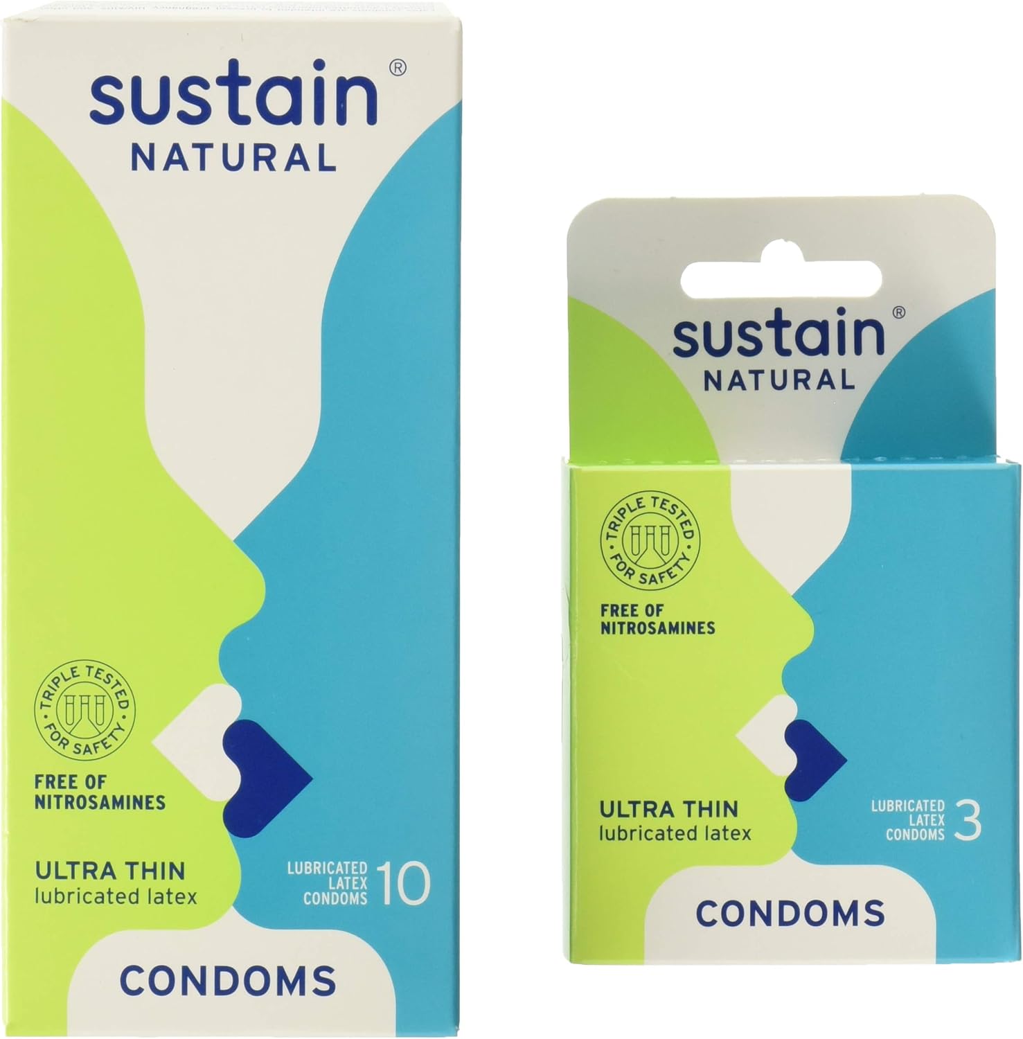 Sustain Natural Latex Condoms Ultra Thin FDA Cleared