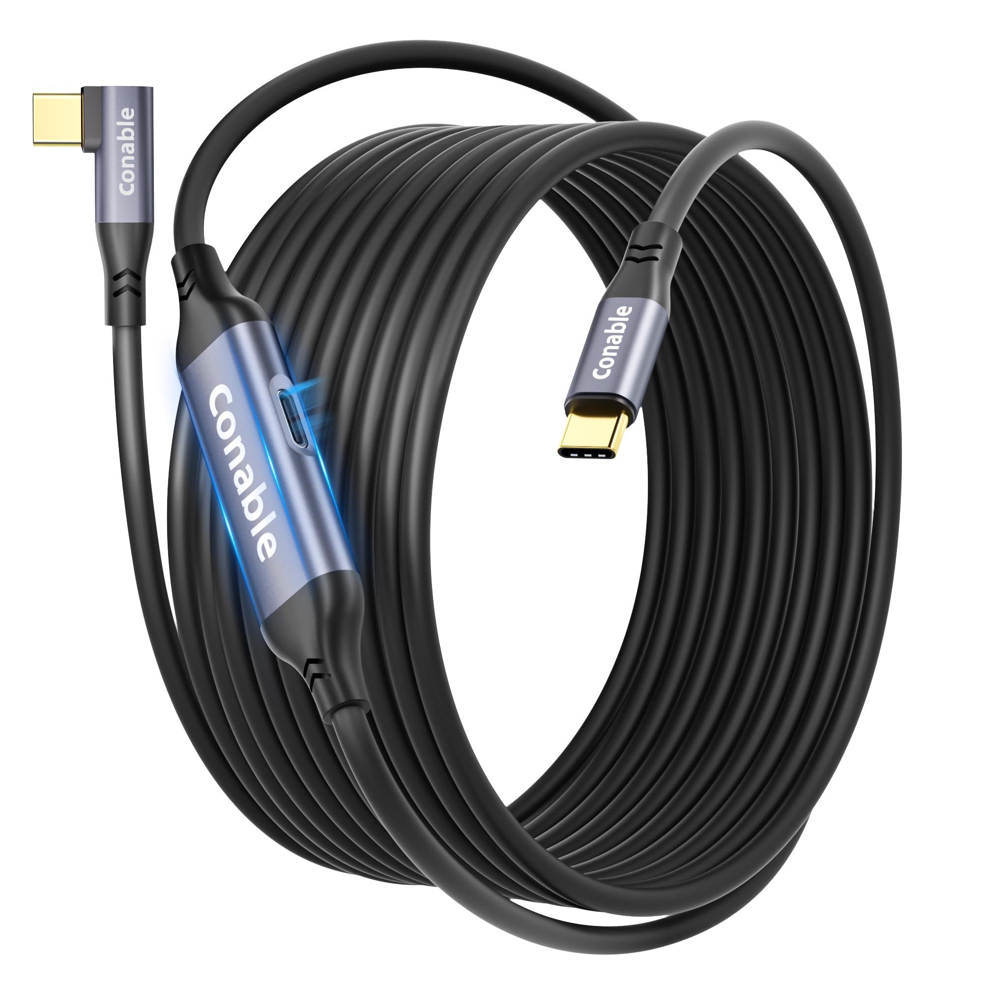 Photo 1 of VR Charging Link Cable 25FT, Compatible with Meta Quest 3S, Quest 3, Oculus Quest 2, Pico 4, PC VR, Steam VR, USB 3.1 C to USB C 5Gbps Data Cable for VR Headset Accessories, Max 27W, Unidirectional