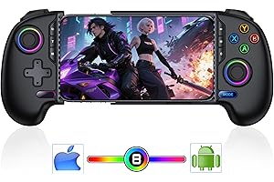 NinjaPlusOX Mobile Game Controller for iPhone/Android with Hall Joystick, Wireless Phone Controller with Phone Case Support, Compatible with Xbox Game Pass, Steam Link, Call of Duty, Roblox