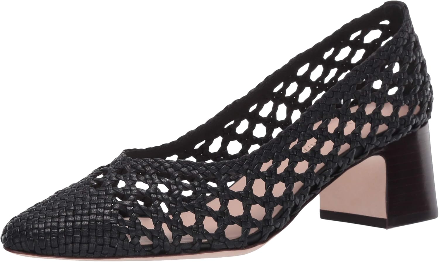 woven leather pumps