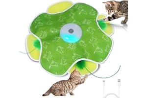 Saolife Interactive Cat Toys, Motion Activated, Moving Feather, Real Mouse Squeaky, Hide and Seek Cat Toys for Indoor Cats
