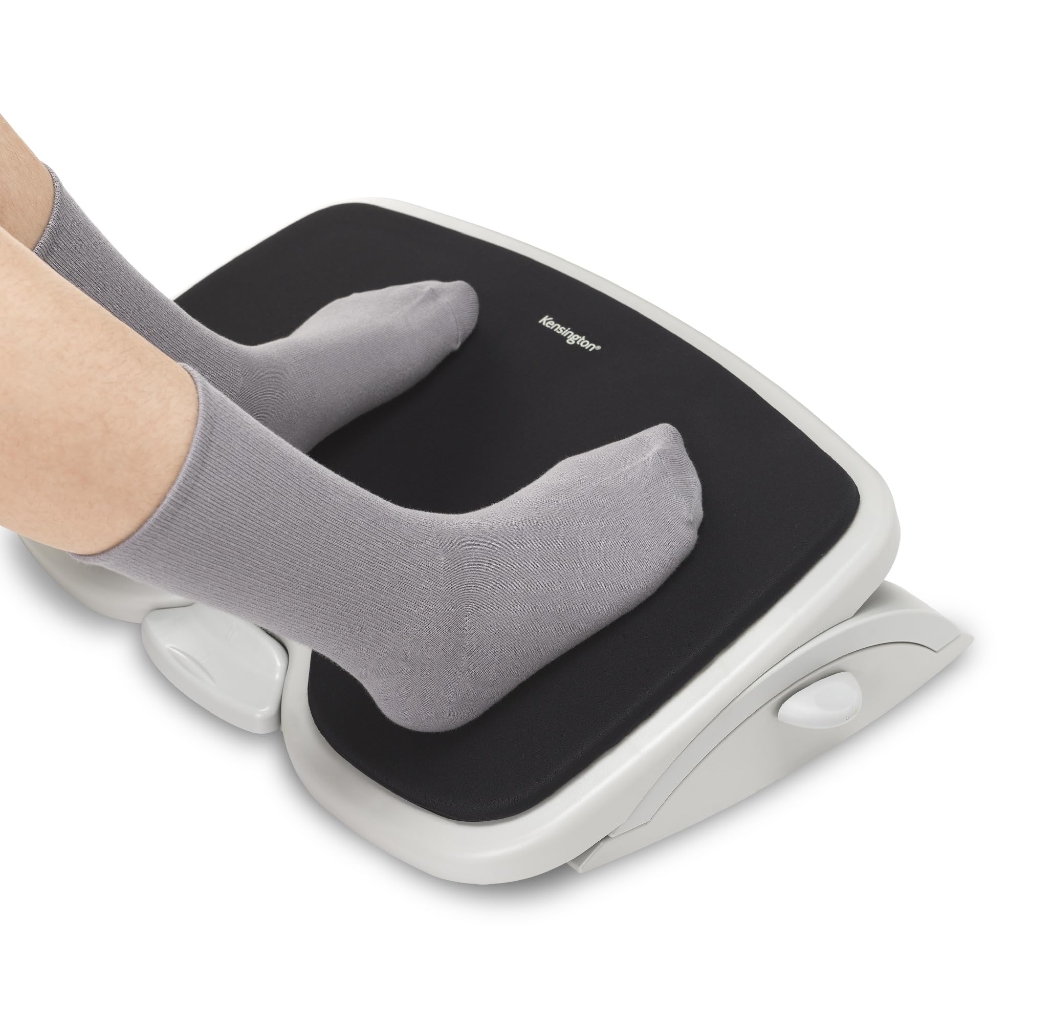 Kensington SoleMate Comfort Foot Rest for Under Desk, Foot Stool with Memory Foam and SmartFit Ergonomic System, 6-Level Tilt Footrest and Non-Slip Base for Office Desk & Home Grey/Black