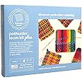 Friendly Loom Potholder 7" Traditional Size Green Potholder Plus Loom Kit with Rainbow Color Cotton Loops Make 6 Potholders, Weaving Crafts for Kids & Adults, Made in The USA by Harrisville Designs
