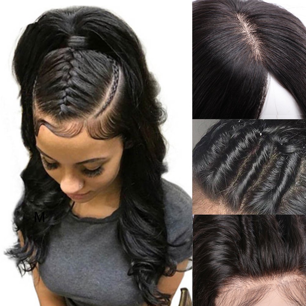 Amazon Com Silk Base Full Lace Wig Human Hair With Baby Hair Pre