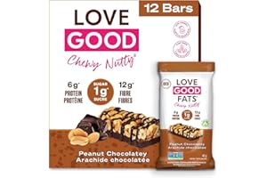 Love Good Protein Bars | Plant-Based Keto Snack | Low Sugar, Low Carb & Gluten Free | Chewy Nutty Peanut Chocolatey - 12 Pack