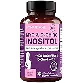 Intimate Rose Myo-Inositol & D-Chiro Inositol Supplement for Women - Hormone Balance & Ovarian Support for Women - Ideal 40:1 Ratio, Vitamin D3 + Ashwagandha