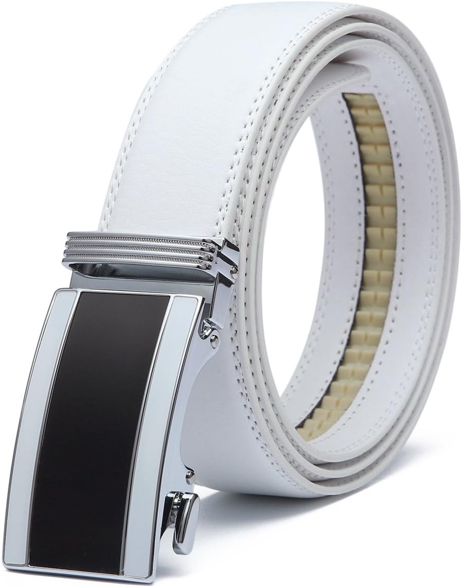 Miuno® men's genuine leather belt, shortenable, with automatic buckle