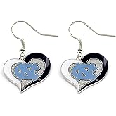 aminco NCAA womens Swirl Heart Earrings