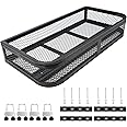 ORCISH Heavy Duty ATV Front Cargo Basket, 17" W x 36" L x 6" H Racks and Baskets with Steel Mesh Surface, Include Mounting Ki