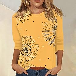 3/4 Length Sleeve Womens Tops 3/4 Sleeve Tops for