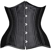 SHAPERX Women 24 Double Steel-Boned Longline Heavy Duty Waist Training Corsets Shaper