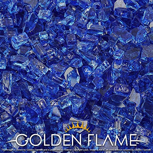Golden flame® 10-pound ** fire glass ** 1/4-inch cobal…