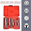 Professional 5 Piece NPT Pipe Tap Set, Carbon Steel NPT Thread Forming ...