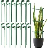 24 Pcs Plant Support Stakes, Half Round Plant Support for Indoor Plants, Stackable Garden Flower Support, Plant Stakes for Tomato, Monstera, Peony, Hydrangea Climbing Plants (6.2 "Wide X 11.6" High)