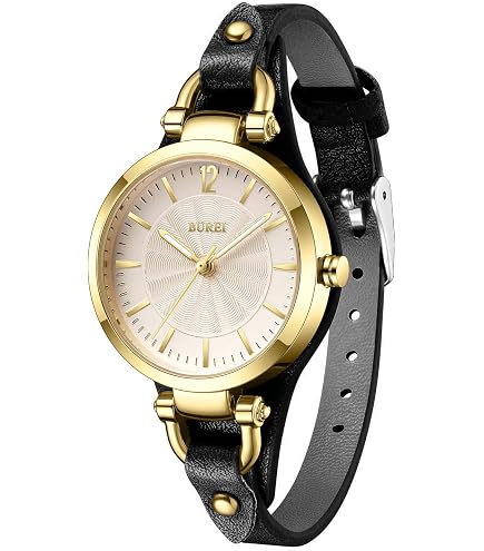 Floral-Shaped Creative Gold Quartz Watch Lightweight Leather Band Womens Fashion Petite Floral Shaped Creative Gold Quartz  main image 2
